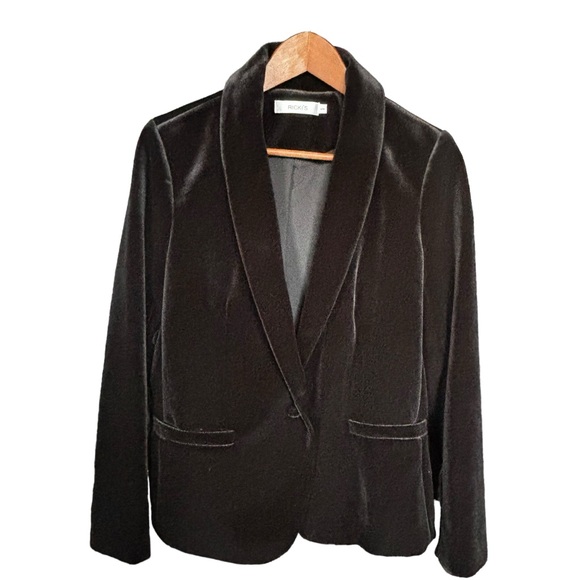 Rickis Velveteen Lined Blazer Black, Medium, Single Button *NWOT* - Picture 5 of 16